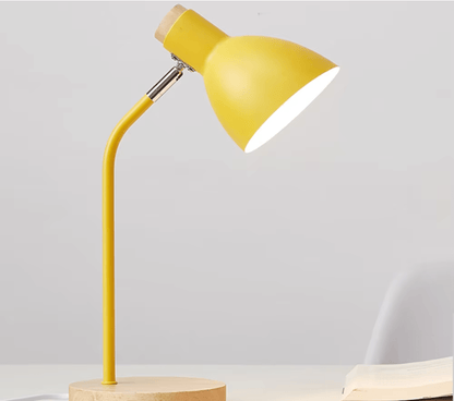 Lampe De Chevet Minimaliste En Bois Et Fer - Calydia