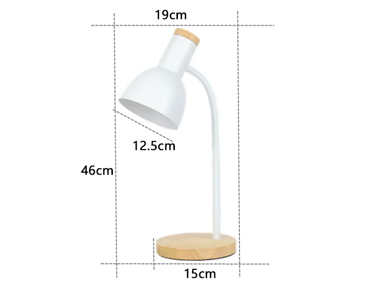 Lampe De Chevet Minimaliste En Bois Et Fer - Calydia