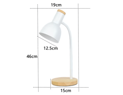 Lampe De Chevet Minimaliste En Bois Et Fer - Calydia