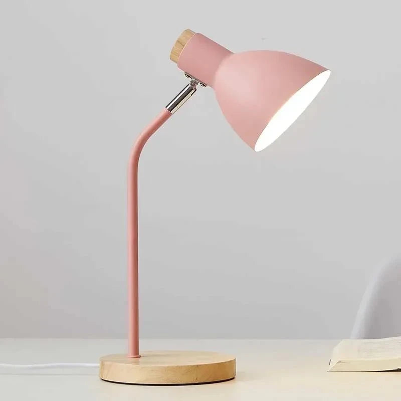 Lampe De Chevet Minimaliste En Bois Et Fer - Calydia
