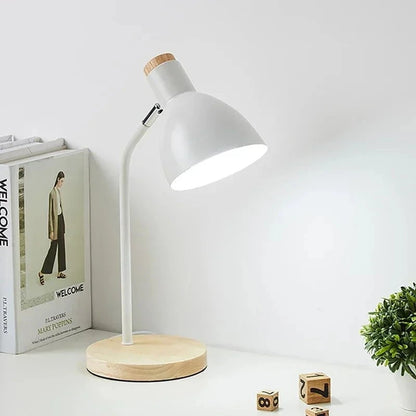 Lampe De Chevet Minimaliste En Bois Et Fer - Calydia