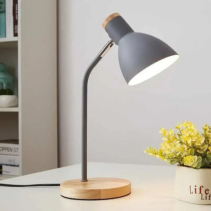 Lampe De Chevet Minimaliste En Bois Et Fer - Calydia